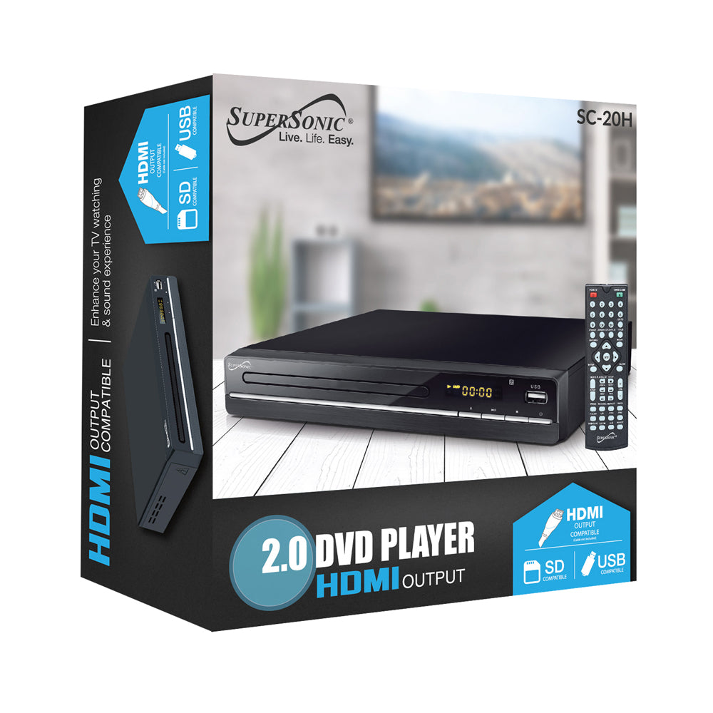 2.0 Channel DVD Player with HDMI Output (New)